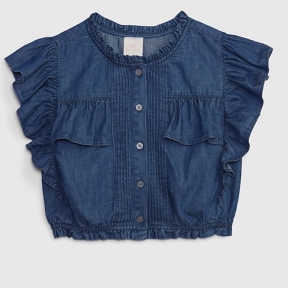 LoveShackFancy Other - LoveShackFancy x GAP Denim top Kids Size L